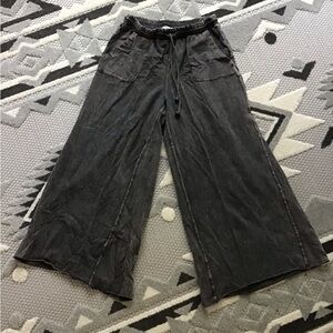 Three Bird Nest Charcoal Wide Leg Pants